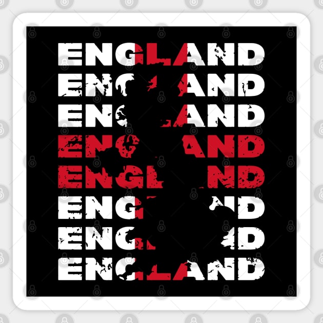 Grunge England Typography Design with Distressed Style Sticker by TuncGK